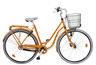 Skeppshult Naisten polkupyörä Smile 7-vaihteinen Papaya