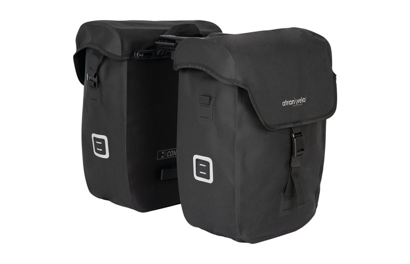 Cykelväska Pakethållare Atran Velo Commuter Side Set för AVS Side 2x26L Black
