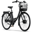 Naisten sähköpyörä Ecoride Ambassador 3 Hub Jalkajarru Musta
