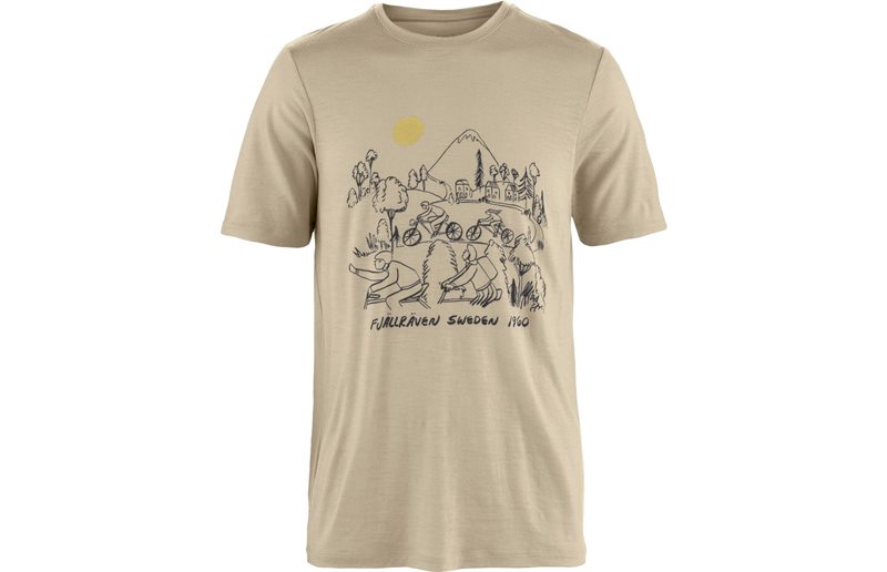 Cykeltröja Fjällräven Hoja Lugnt Wool T-shirt M Fossil