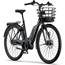 Naisten sähköpyörä Ecoride Ambassador 3 Mid Jalkajarru Musta