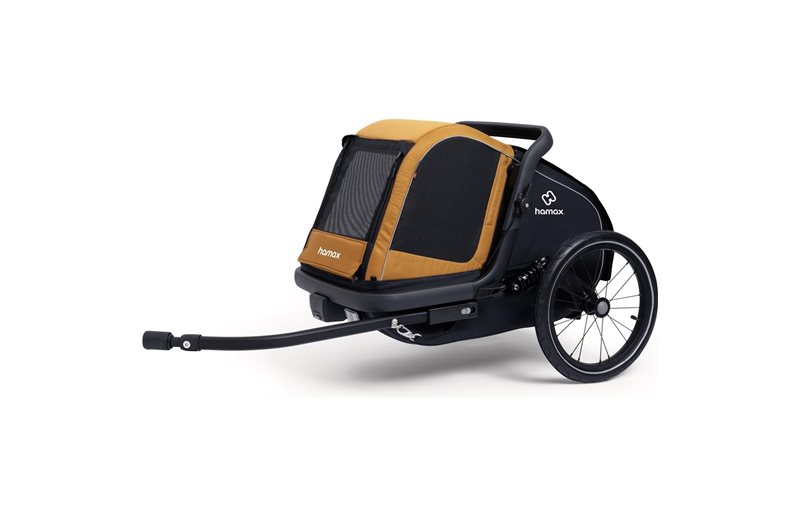 Cykelvagn hund Hamax Milou S Dog Bike Trailer Yellow