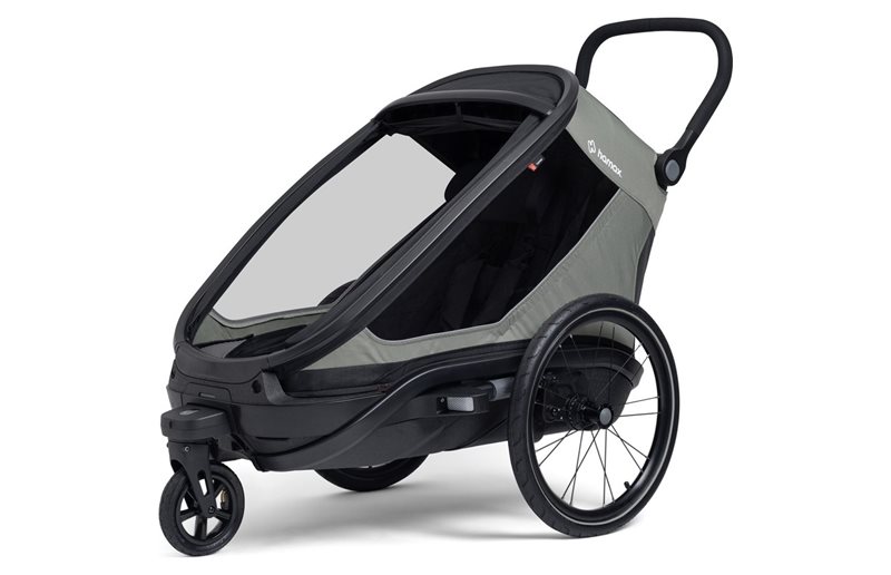 Cykeltrailer børn Hamax Outback Next Single Bicycle Trailer Green/Black