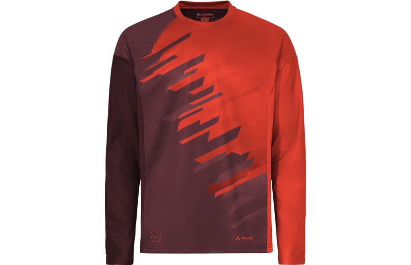Cykeltröja Vaude Men's Moab LS T-Shirt VI Glowing Red