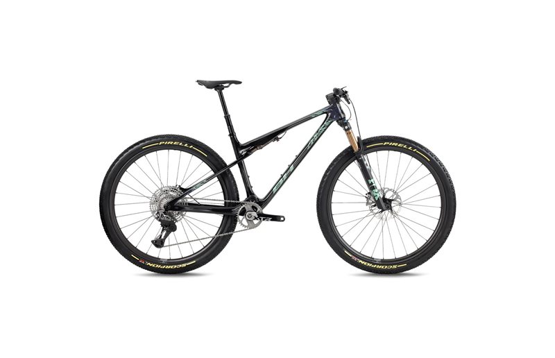 Heldämpad MTB BH Lynx SLS 9.0 Carbon/Light Green/Silver Blue