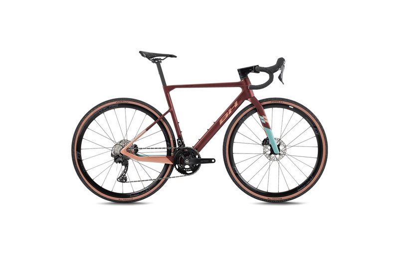 Gravel bike BH Gravelx Evo 5.5 R Dark Red/Oxyde/Green Sea