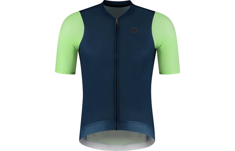 Cykeltröja Rogelli Fast Jersey S/S Men Blue/Lime