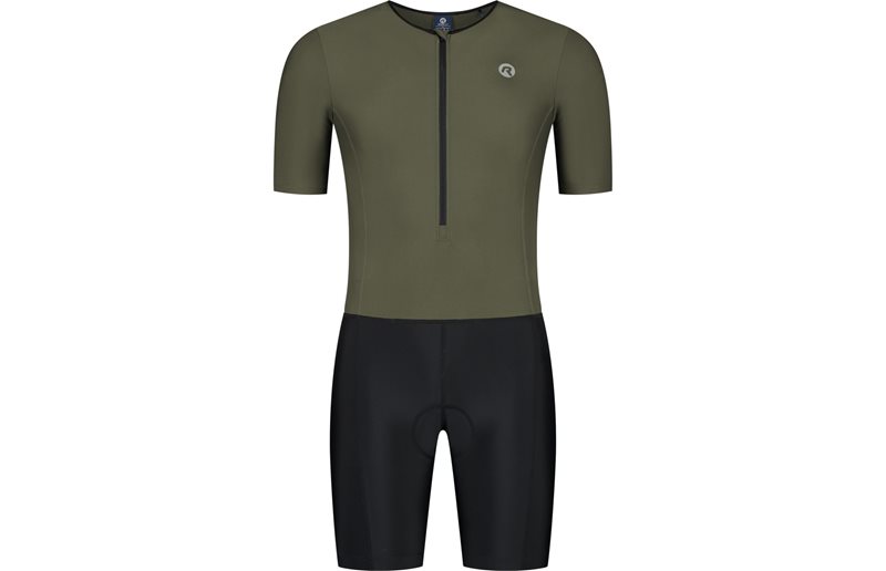 Cykeldräkt Rogelli Florida Triathlon Suit S/S Black/Army Green