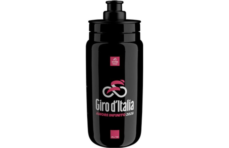 Cykelflaska Elite Fly Teams 2026 Giro d'Italia Black Map 550ml