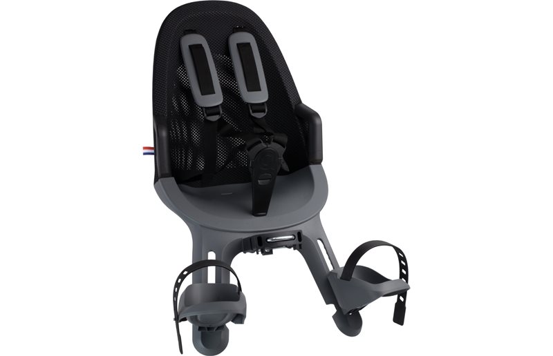 Cykelbarnstol Qibbel Air Front med Styrfäste Sparkling Silver