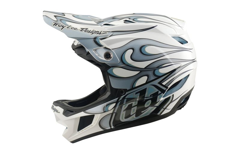 Cykelhjälm Troy Lee Designs D4 Composite Mips Torched White/Silver