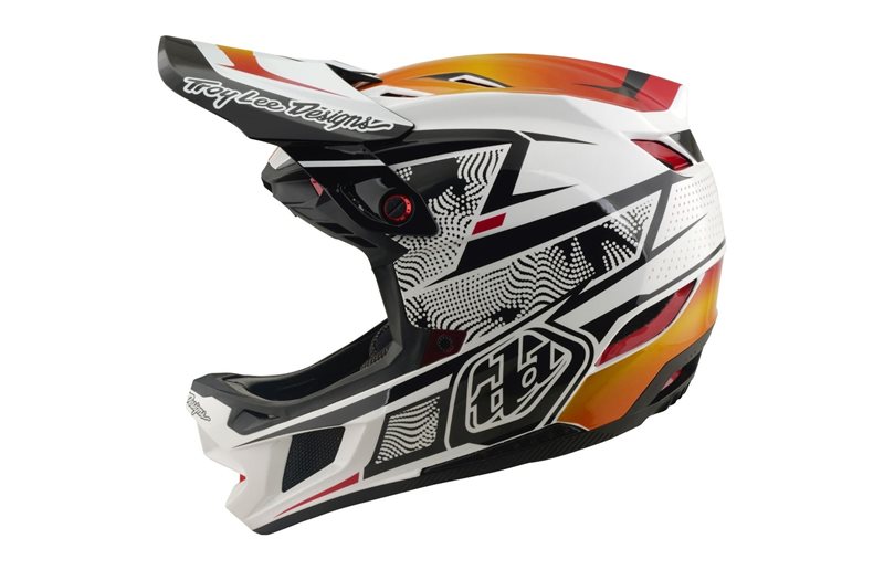 Cykelhjälm Troy Lee Designs D4 Composite Mips Lined Up White