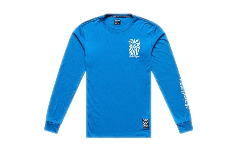 Cykeltröja Troy Lee Designs Skyline Ride Long Sleeve Tee One Eye Aero Blue