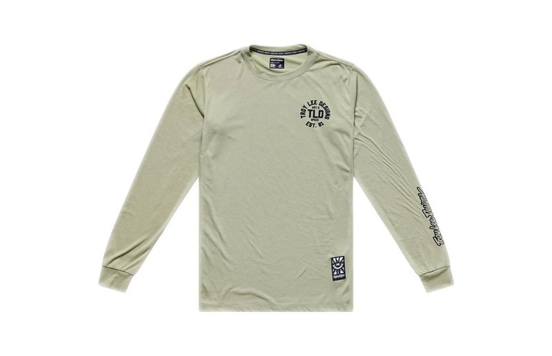 Cykeltröja Troy Lee Designs Skyline Ride Long Sleeve Tee Stamps Sage