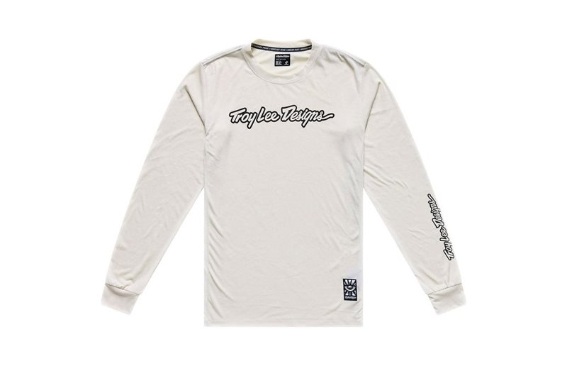 Cykeltröja Troy Lee Designs Skyline Ride Long Sleeve Tee Signature Pumice