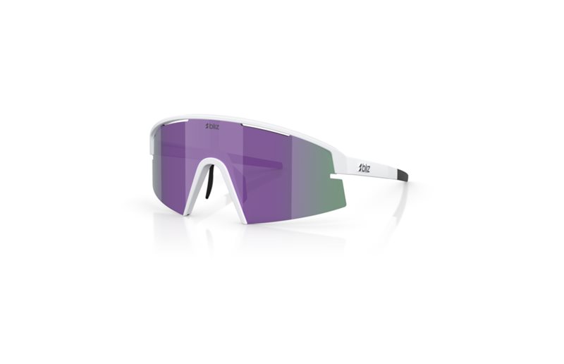 Cykelglasögon Bliz P006S Matte White/Smoke-Purple Mirror