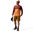 Cykeltröja Endura SingleTrack Core Printed L/S End Orange