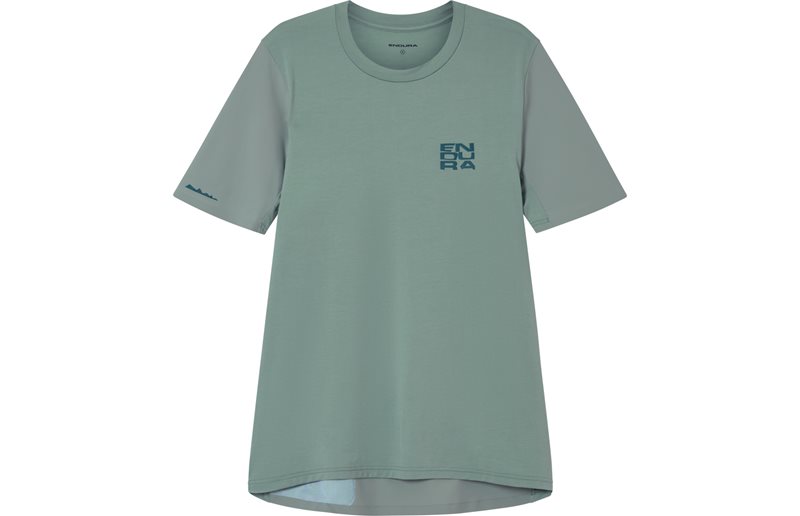 Cykeltröja Endura Women's AllTrack Ride S/S Tech Sage Green