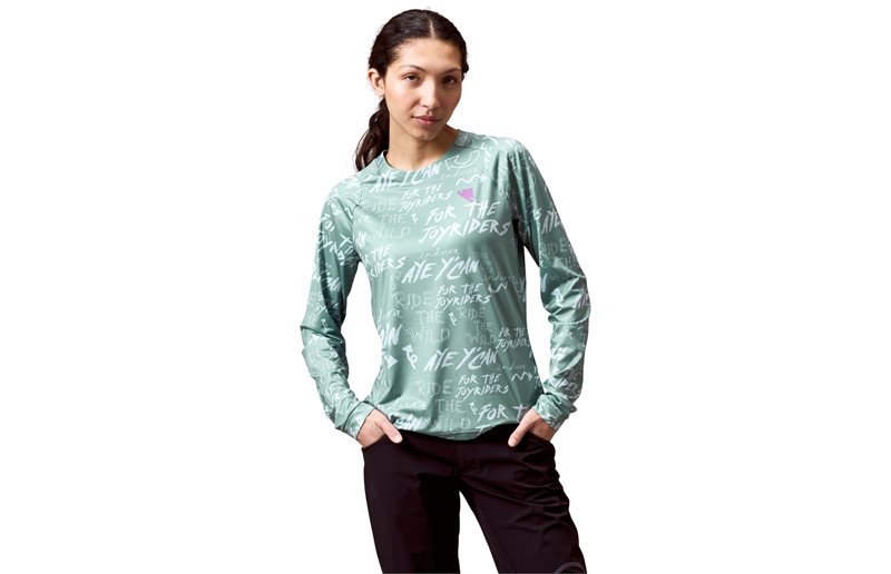 Cykeltröja Endura Women's SingleTrack L/S Print Sage Green