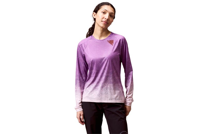 Cykeltröja Endura Women's SingleTrack L/S Print End Purple