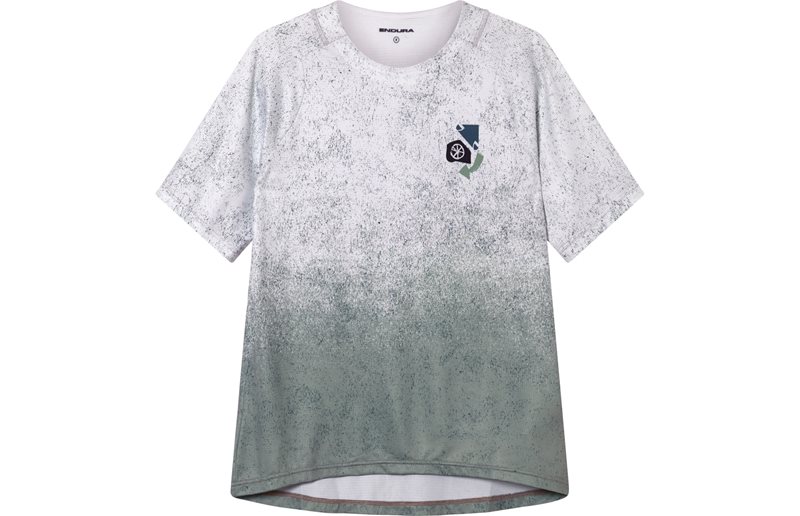 Cykeltröja Endura Women's SingleTrack S/S Print Aero Blue