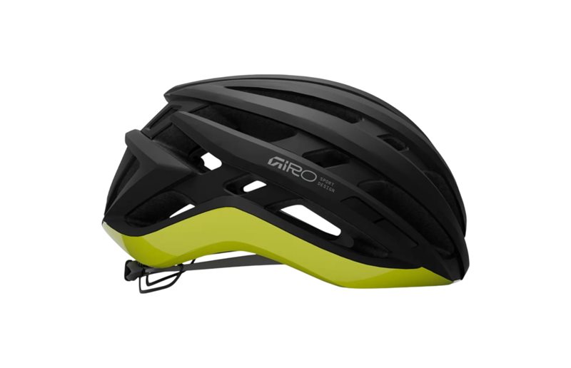 Cykelhjälm Giro Agilis Mips Mat Black/Gloss Hiviz Yellow