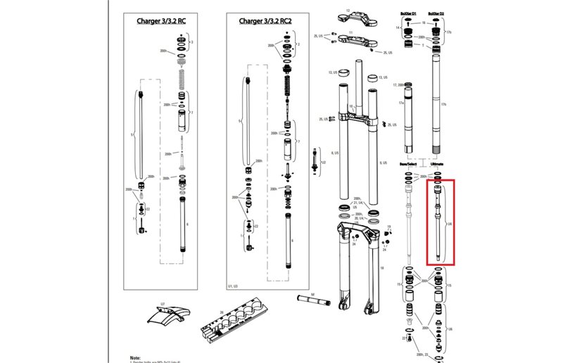ROCKSHOX Boxxer D1 Air Spring Upgrade Kit w/ Buttercup