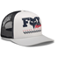 Caps Fox Yth Checker Mesh Trucker Hat White