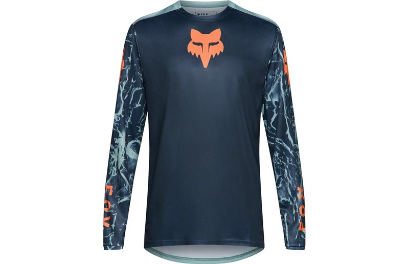 Cykeltrøje Fox Yth Ranger LS Jrsy Img Print Arctic Blue
