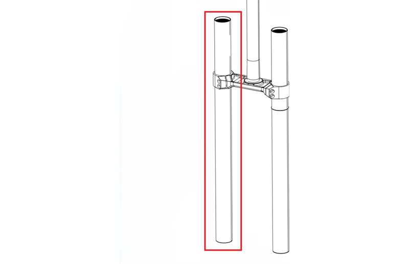 Höger övre rör RockShox BoXXer D2 Butter Wagon Tech