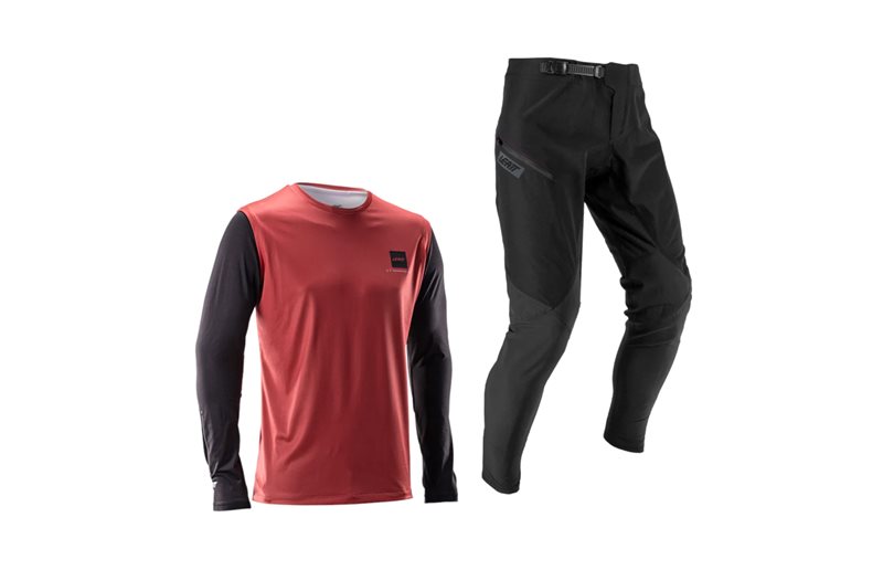 Cykelbyxor & Tröja Leatt Ride Kit MTB Gravity 1.0 Jr Dusty Red