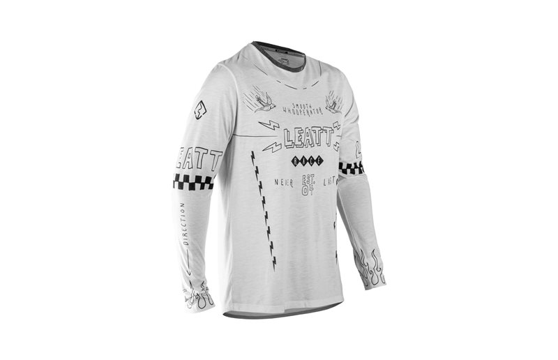 Cykeltröja Leatt Jersey MTB Gravity 3.0 L/S Cream White