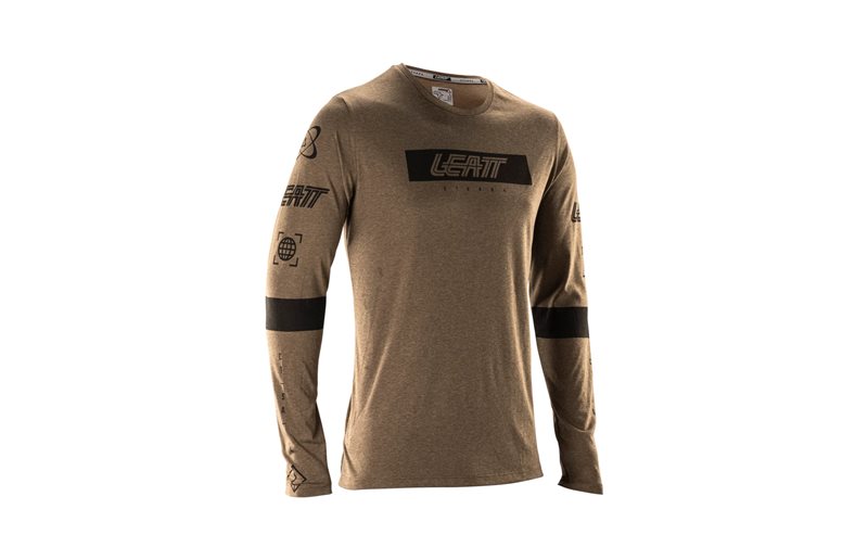 Cykeltröja Leatt Jersey MTB Gravity 3.0 L/S Loam Brown
