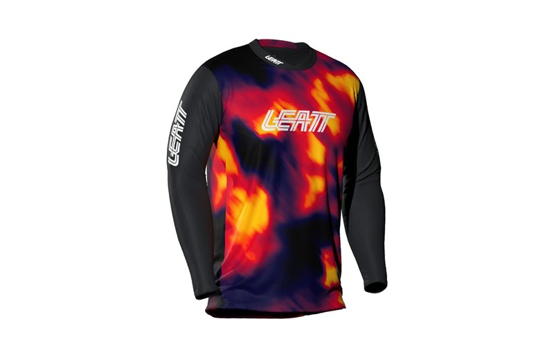 Pyöräilypaita Leatt Jersey MTB Gravity 4.0 L/S Jr Heatmap Red