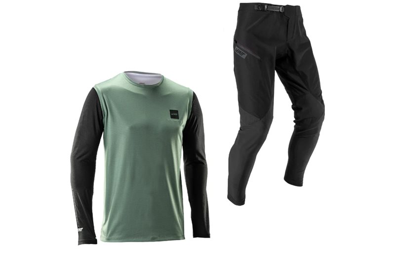Cykelbyxor & Tröja Leatt Ride Kit MTB 1.0 Mist Green