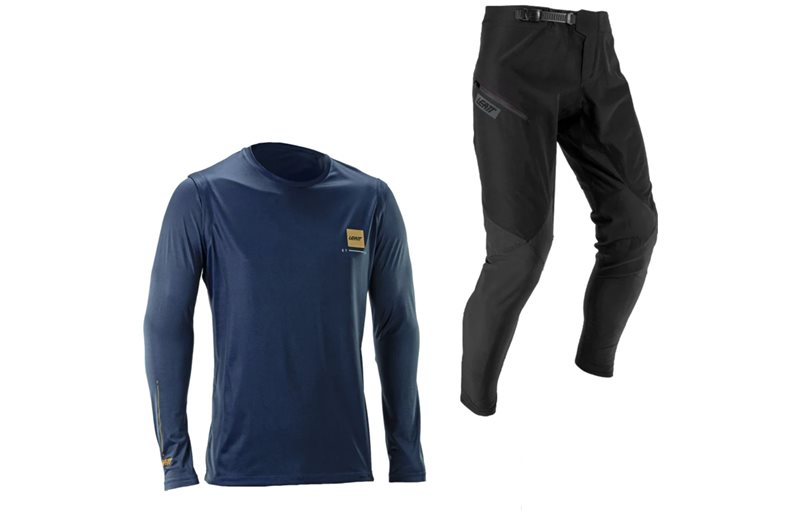 Pyöräilyhousut & Pyöräilypaita Leatt Ride Kit MTB 1.0 Galaxy Blue