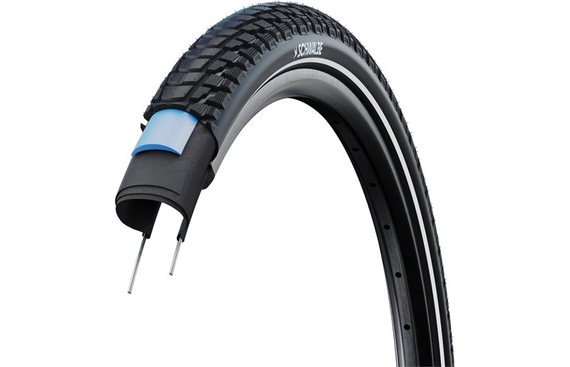 Sykkeldekk Schwalbe Marathon Plus Tour SmartGuard Addix Green 37-622 Black