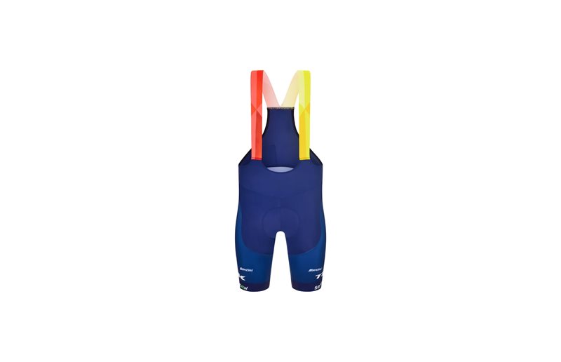 Sykkelbukser Santini Lidl-Trek RSL Team Bib Short Blue/Yellow
