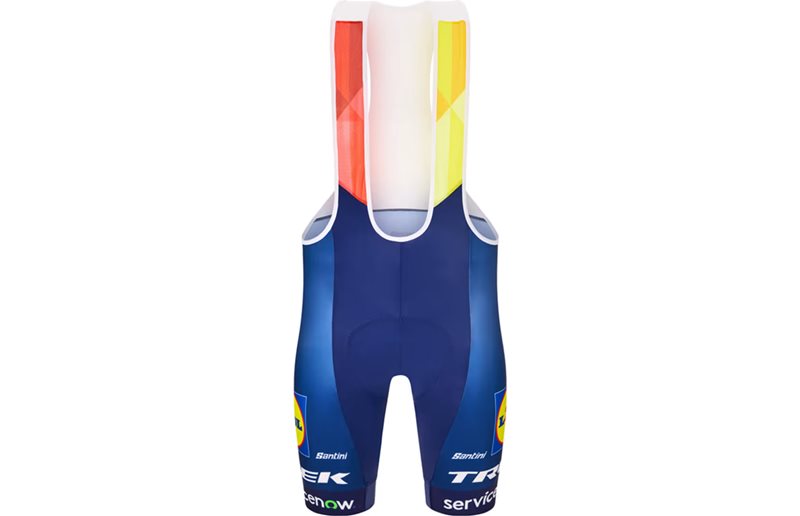 Pyöräilyhousut Santini Lidl-Trek Team Bib Short Blue/Yellow