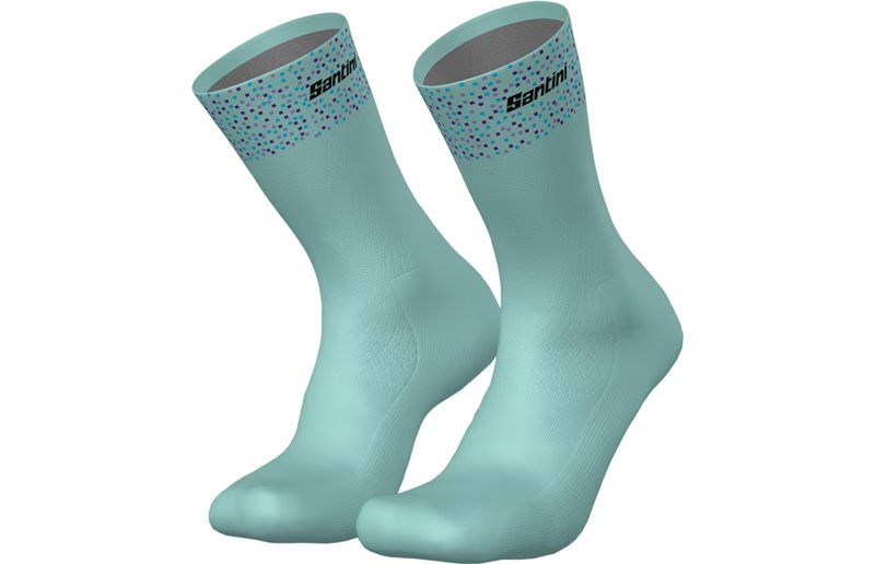 Sykkelsokker Santini Trek-Unbroken XC Team Socks Light Green