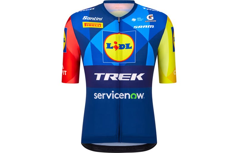 Cykeltröja Santini Lidl-Trek Team Jersey Blue/Yellow