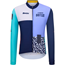 Cykeltröja Santini Trek Driftless Team Thermal LS Jersey Blue