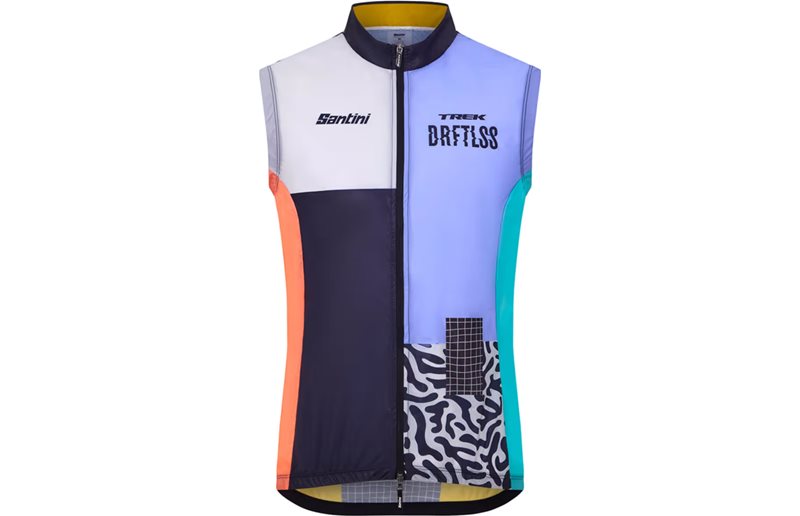 Cykelväst Santini Trek Driftless Team Windshell Vest Blue