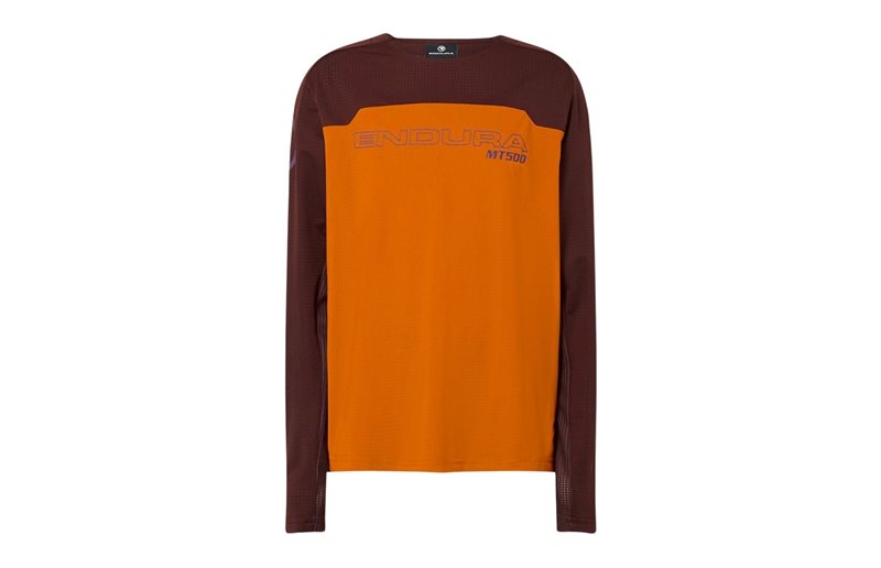Cykeltröja Endura Kids MT500 Burner L/S End Orange