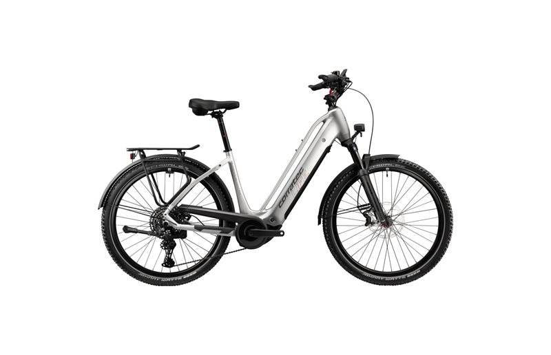 Elcykel Corratec Life CX8 12S Silver/Dark Grey/Red