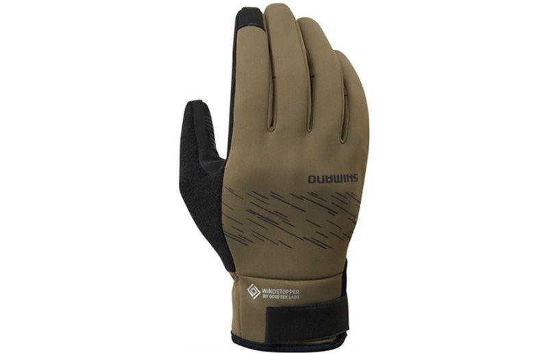 Cykelhandskar Shimano Windstoppar Insulated Gloves Sand Brown