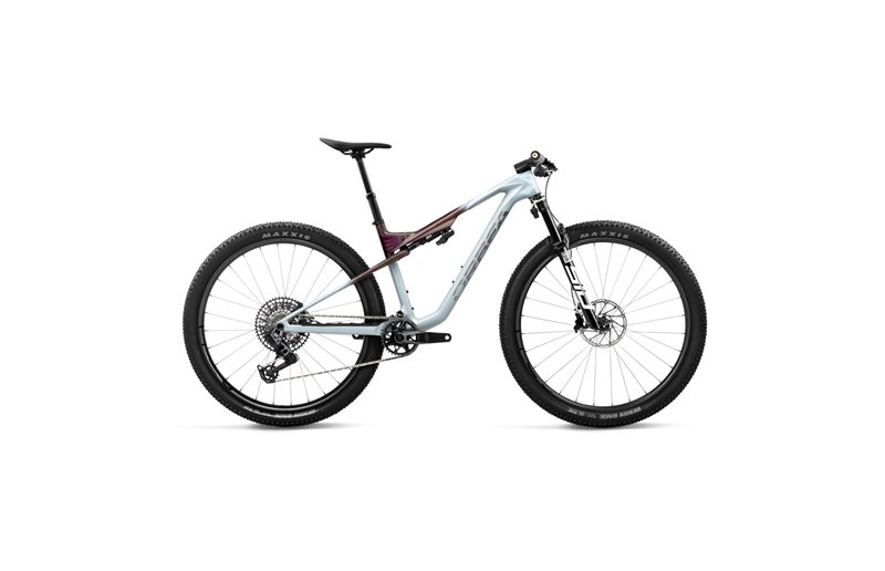 Fulldempet MTB Orbea Oiz M10 AXS Frozen Concrete/Sunset Carbon View