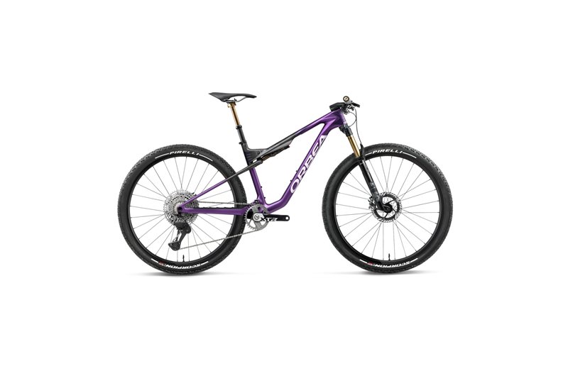 Fulldempet MTB Orbea Oiz M-Team Factory Royal Plum/Diamond Black Carbon View