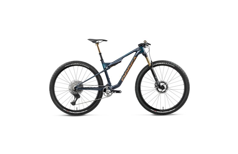 Fulldempet MTB Orbea Oiz M-Team Factory Fuel Carbon View/Titan Gold