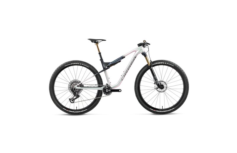 Fulldempet MTB Orbea Oiz M-LTD Iris White/Seaweed Carbon View